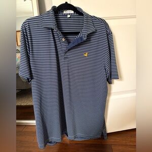 Peter Millar Briars Creek Navy Striped Polo